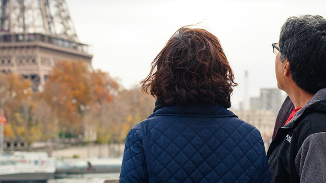 two people looking at scenery