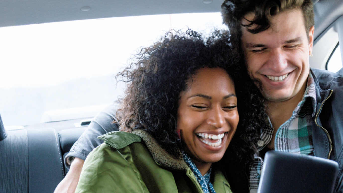 couple in a car