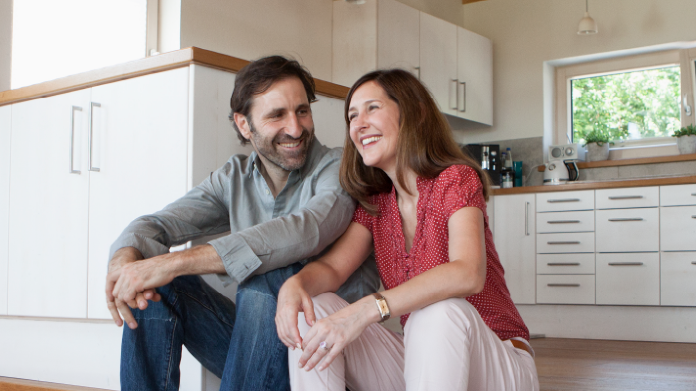 Couple in kitchen