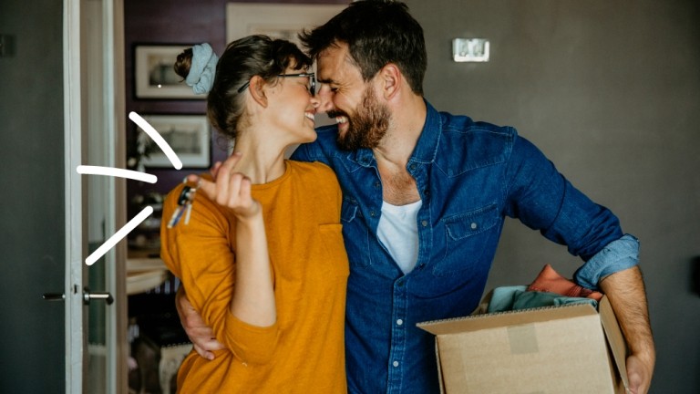 Couple move into a new house
