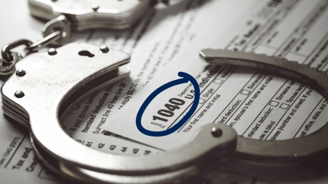 handcuffs on a 1040 tax form