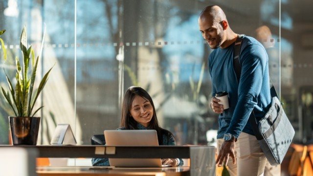 person on laptop