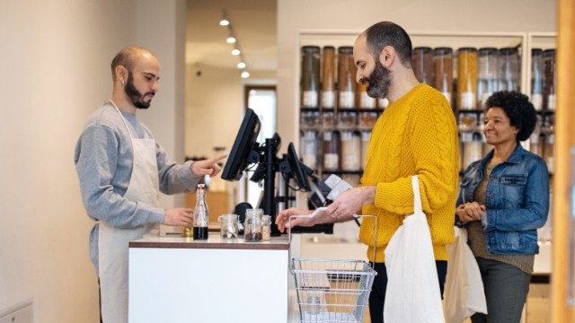 people at store