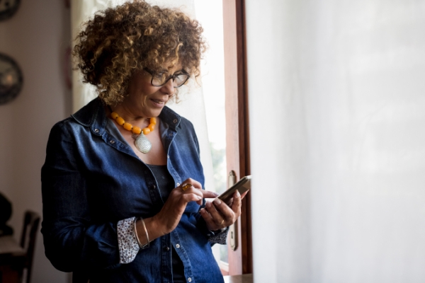 woman on phone