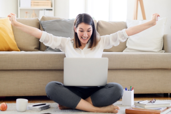 woman celebrating 