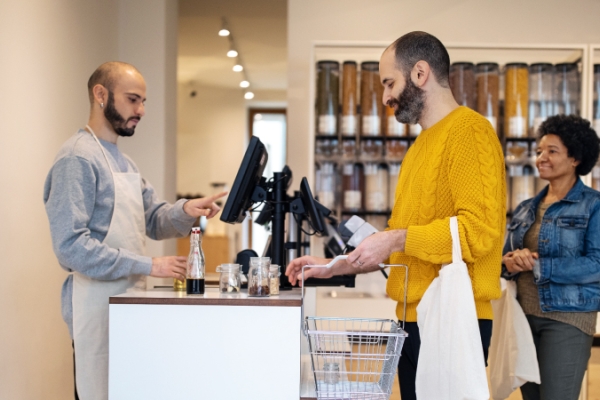 people at store