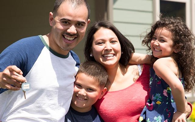 A family that closed on a house