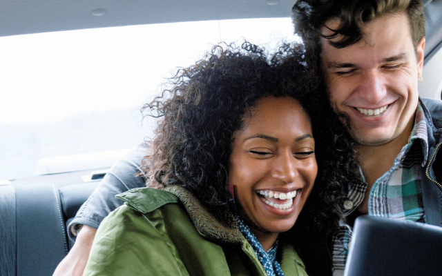 couple in a car