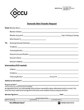 wire transfer form