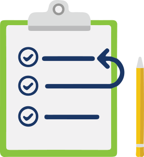 clipboard with a checklist and a pencil