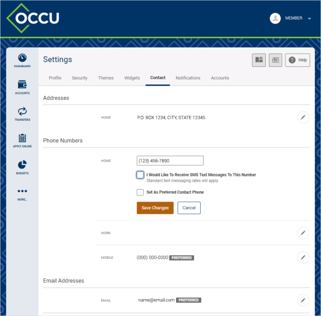 Enroll in MyOCCU text banking OCCU