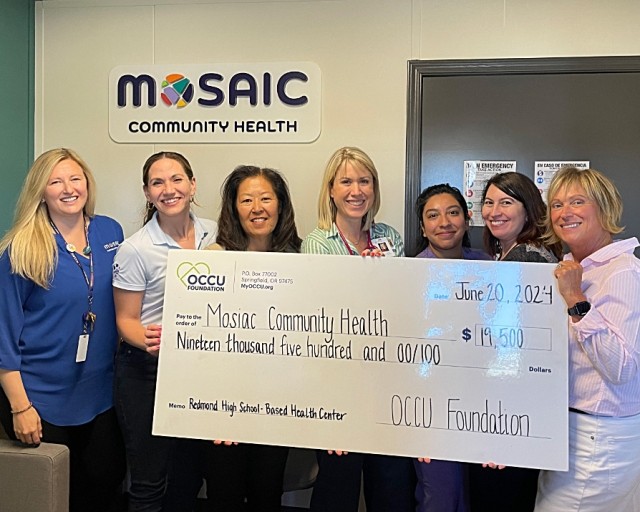 OCCU support of Mosaic Health Center in Redmond Oregon