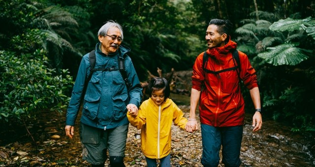 3 generations on a hike