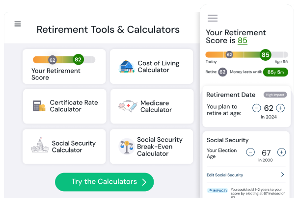 OCCU Retirement Simplified Calculator screenshot