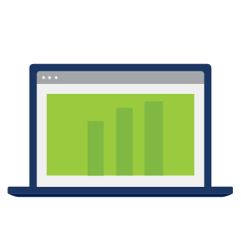 Latop with graph 