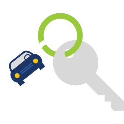 Car and set of keys