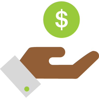 hand and coin