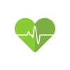Illustration of a heart with a graph inside it