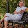 Woman sitting on a bench