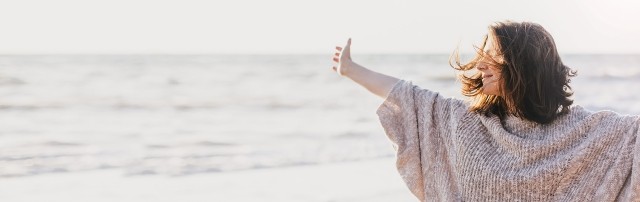 woman on beach